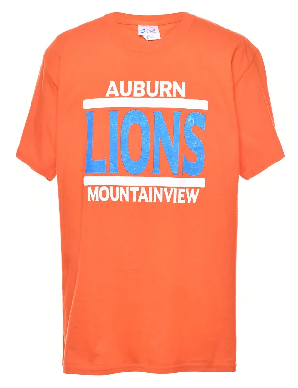 Retro Prints Auburn Lions Printed T-shirt - L