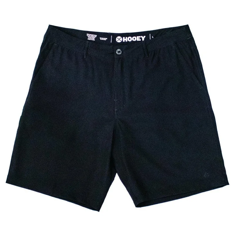 Youthful Street Fashion Hooey Men's Black Hybrid Shorts