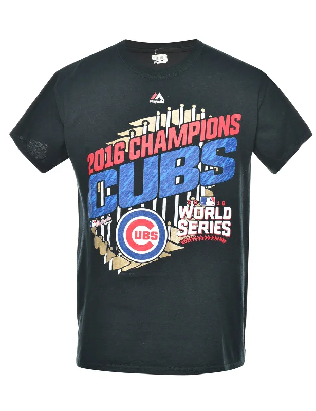 Unique Prints Black MLB Sports T-shirt - S