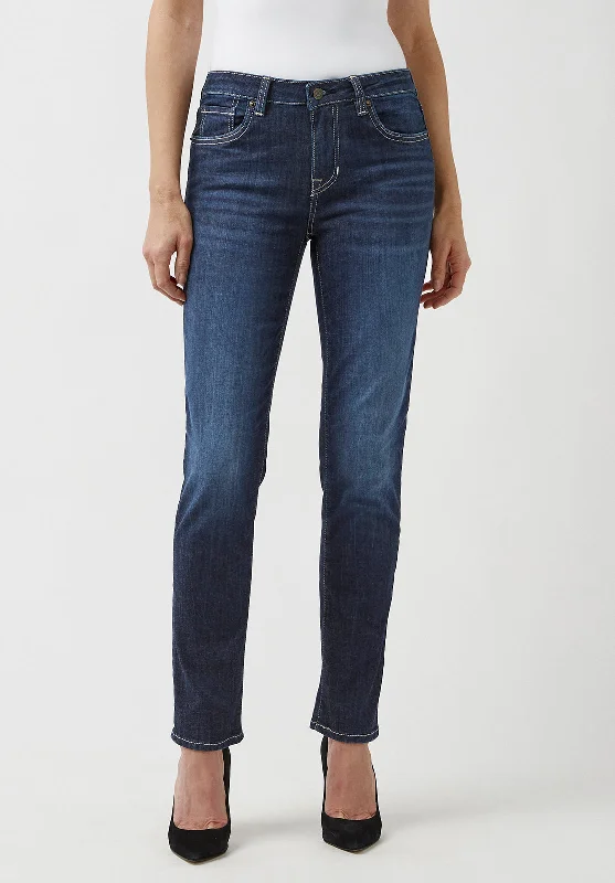 Easy Chic Wear Mid Rise Slim Carrie Women's Jeans in Reckless Blue - BL15674