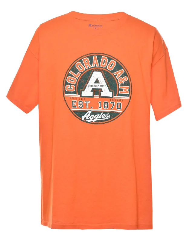 Retro Design Champion Printed T-shirt - L