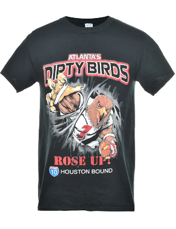 College Style Dirty Birds Atlanta Printed T-shirt - S
