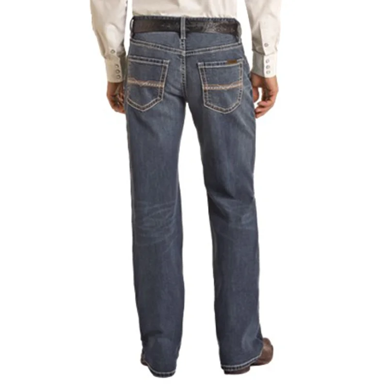 Fashion Selection Rock & Roll Men's Dark Vintage Double Barrel Jean