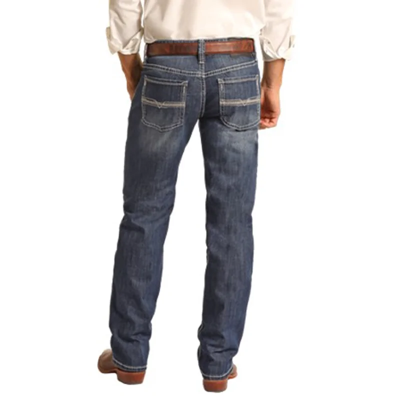 Modernism Rock & Roll Cowboy Dark Vintage Straight Jeans