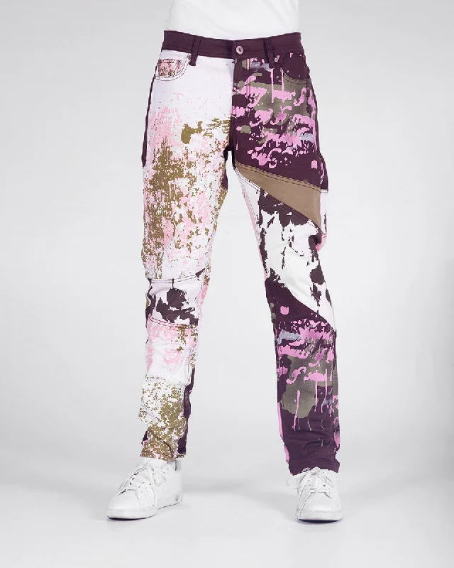 Fresh Wear Dutton | Men's Printed Pieced Twill Jeans