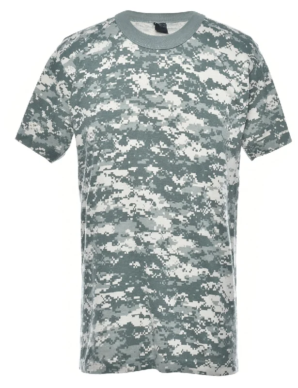 High Street Series Extra Long Printed T-shirt - S