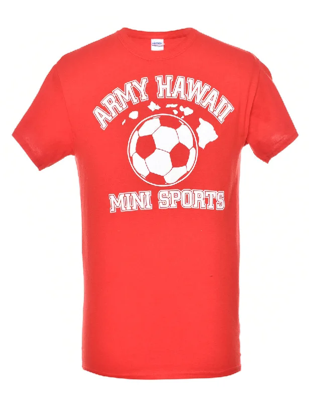 Simple Style Football Sports T-shirt - S