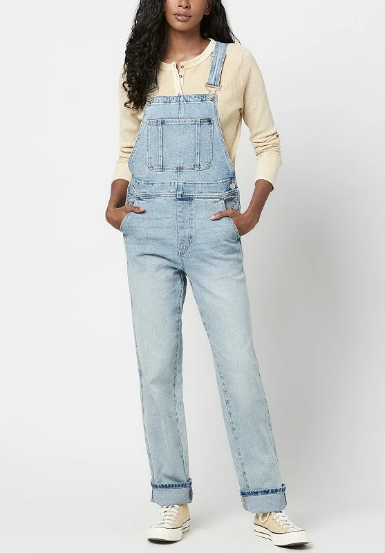 Unique Design Straight Leg Hailey Women's Overalls in Light Blue - BL15838