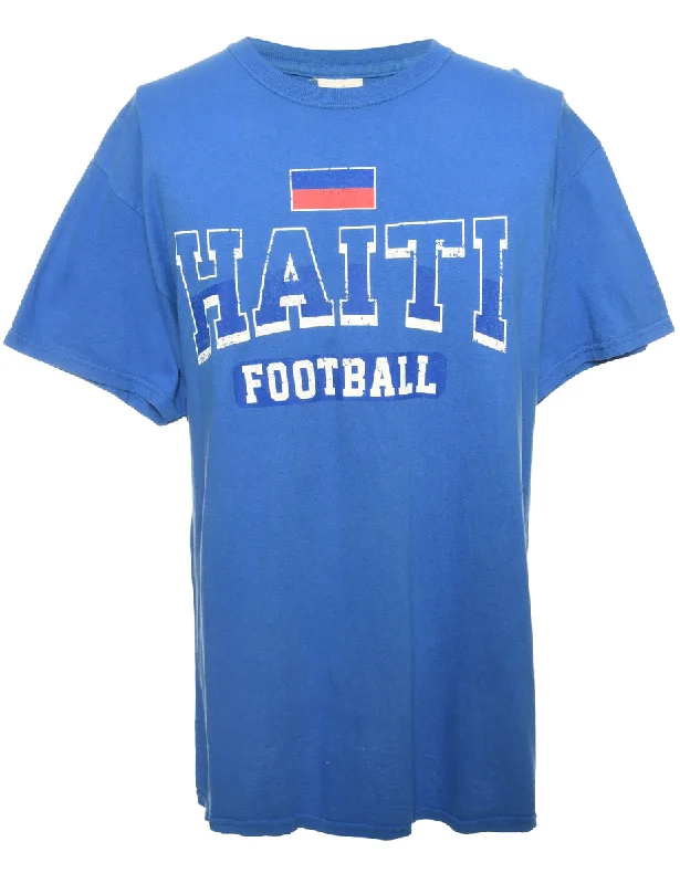 Haiti Blue Football Sports T-shirt - M