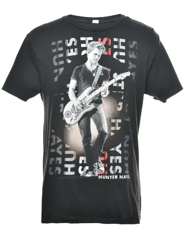 Exquisite Design Hunter Hayes Black Band T-shirt - L