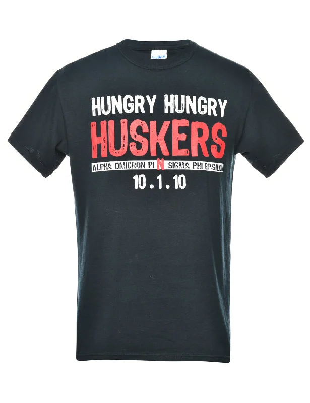 Fashion Wear Huskers Printed T-shirt - S