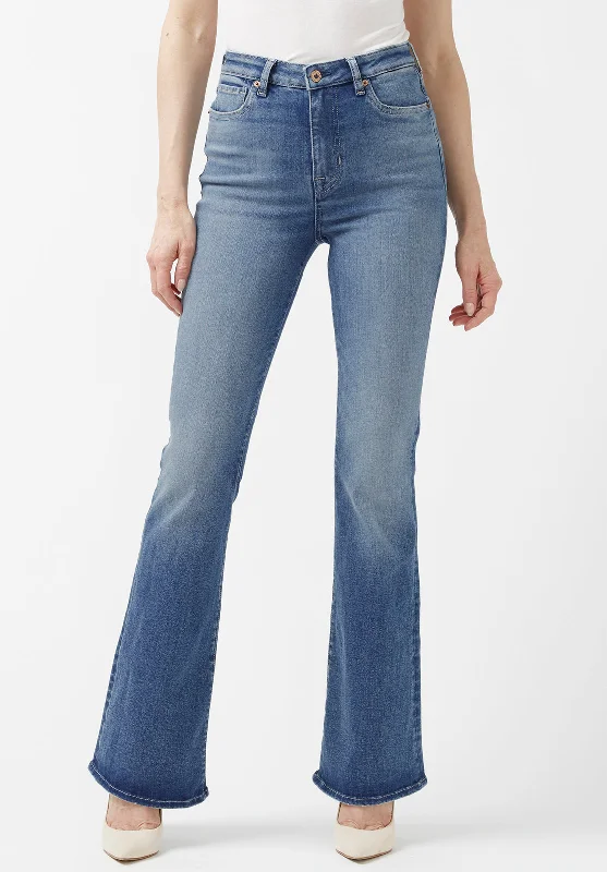 Comfortable Lifestyle Joplin High Rise Women’s Jeans with Flared Leg - BL15899