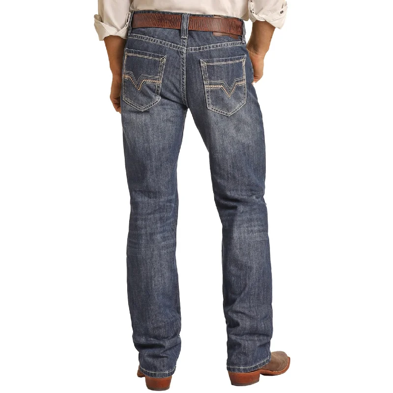 Cozy Fit Rock & Roll Cowboy Ladder Stitch Double Barrel Jeans