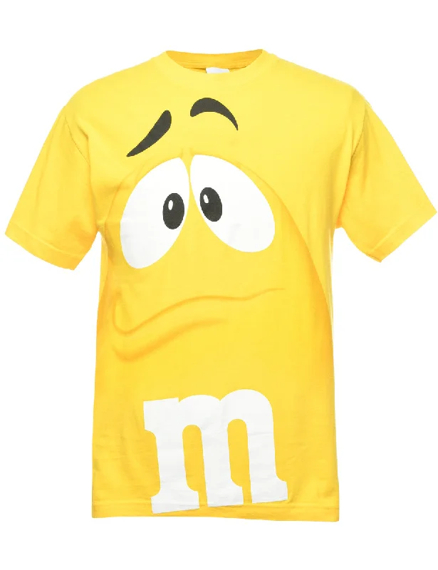 Minimalism M& M Yellow Printed T-shirt - M