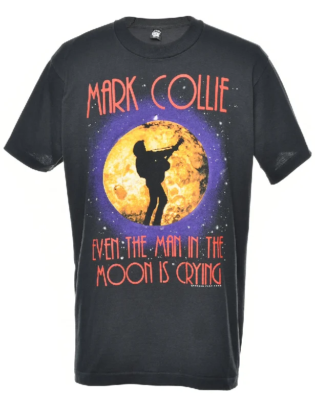 Classic Items Mark Collie Even The Man In The Moon Is Crying Printed T-shirt - L