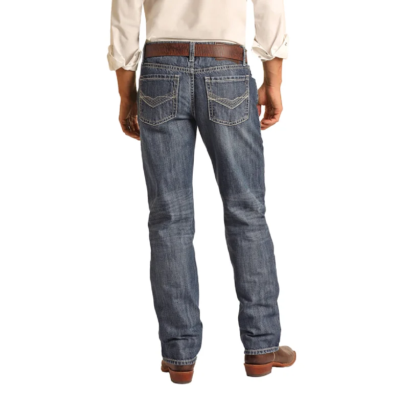 Fashionable Items Rock & Roll Cowboy Medium Wash Vintage Stackable Bootcut Jeans