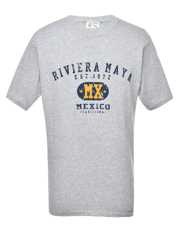 Free And Casual Mexico Printed T-shirt - M