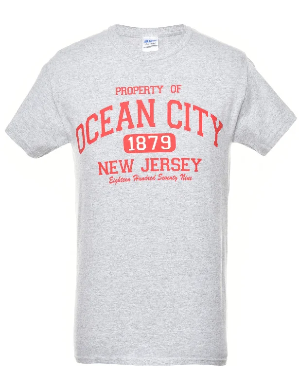 Casual Elegance Ocean City Printed T-shirt - S