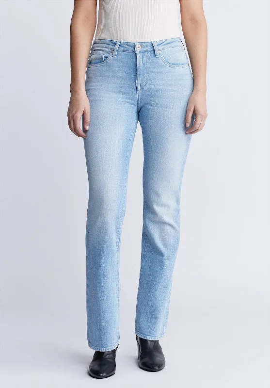 Cozy Fashion Trends Mid Rise Bootcut Queen Women's Jeans, Vintage and Veined - BL15872