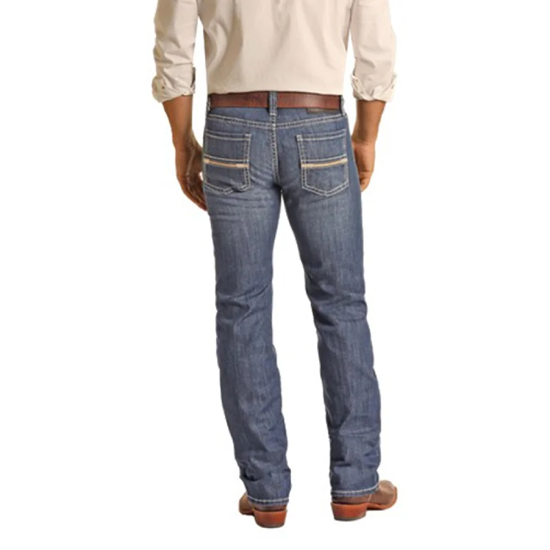 High-quality Design Rock & Roll Cowboy Revolver Straight Dark Vintage Jeans
