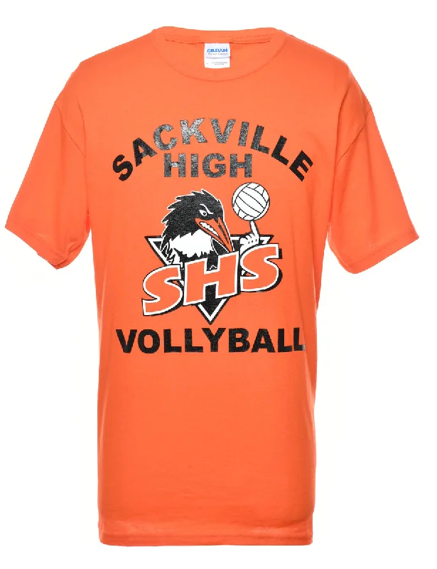 Multifunctional Style Sackville High Vollyball Printed T-shirt - M