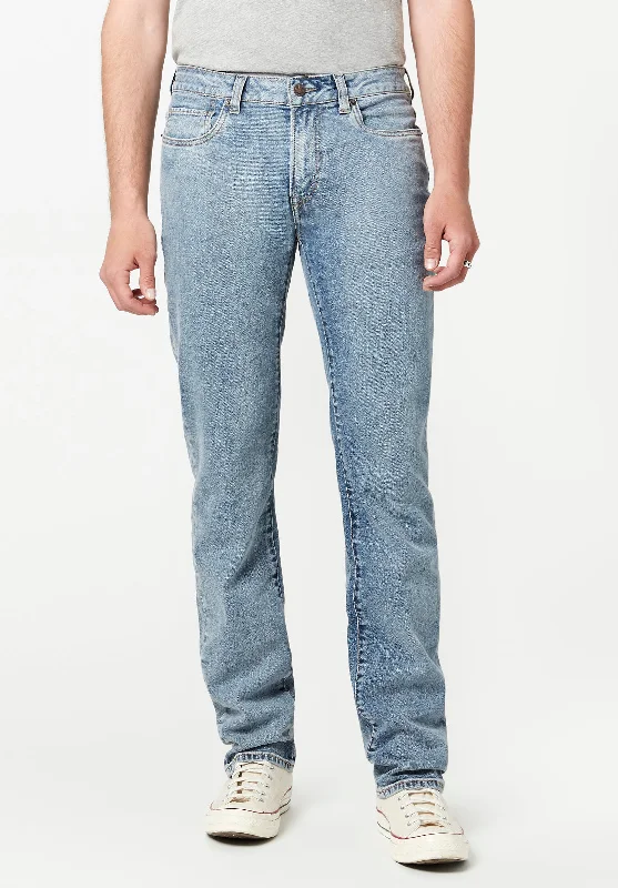 Cozy Lounge Wear Straight Six Men's Vintage Wash Jeans - BM22739