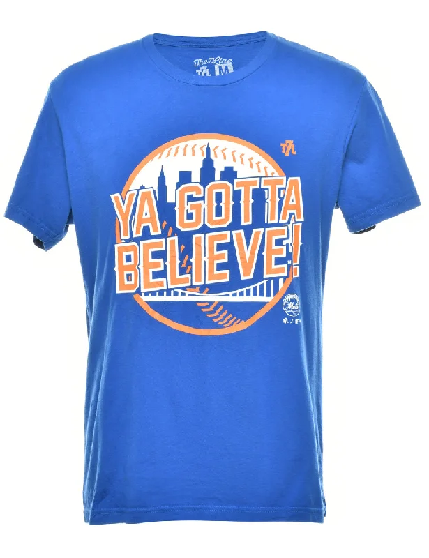 Sports Series Ya Gotta Believe Printed T-shirt - M