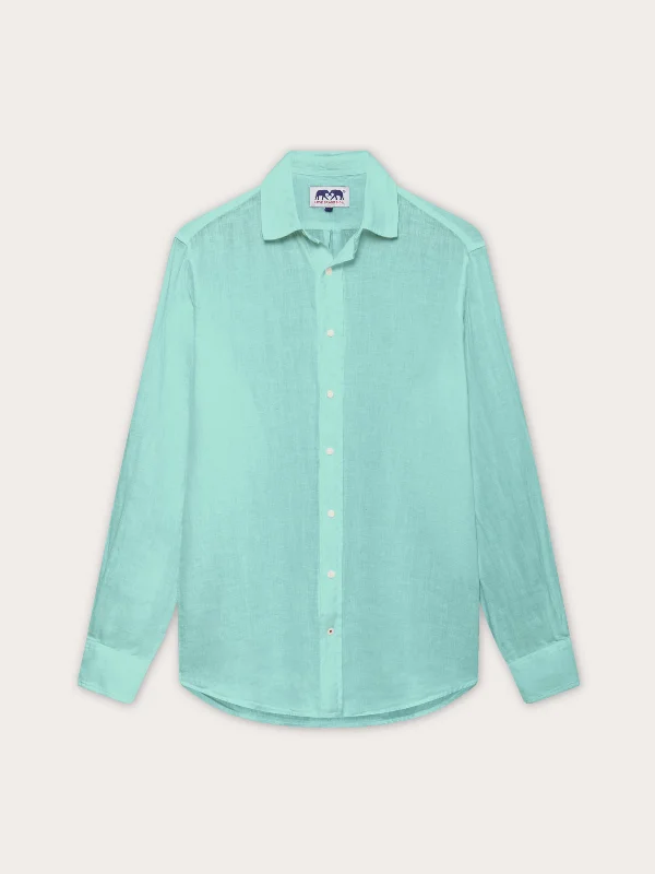 Personalized Wear Men's Cay Green Abaco Linen Shirt