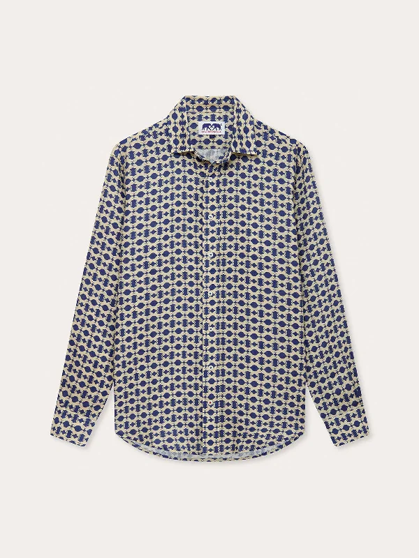 Fashionable In The Times Men's Eye of the Tiger Abaco Linen Shirt