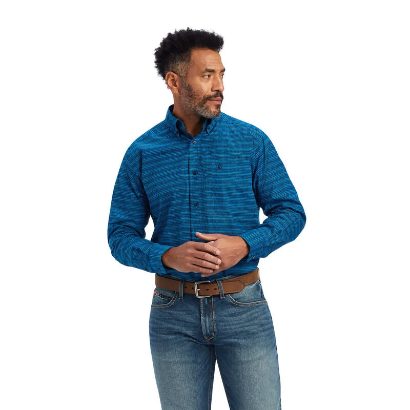 Casual Comfort Wear Ariat Beasley Classic Blue Classic Fit Shirt