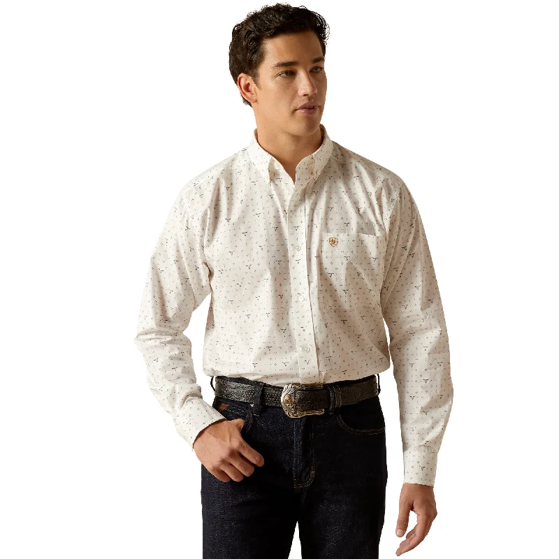 Versatile Wear Ariat Edmond White Cow Skull Classic Fit Shirt
