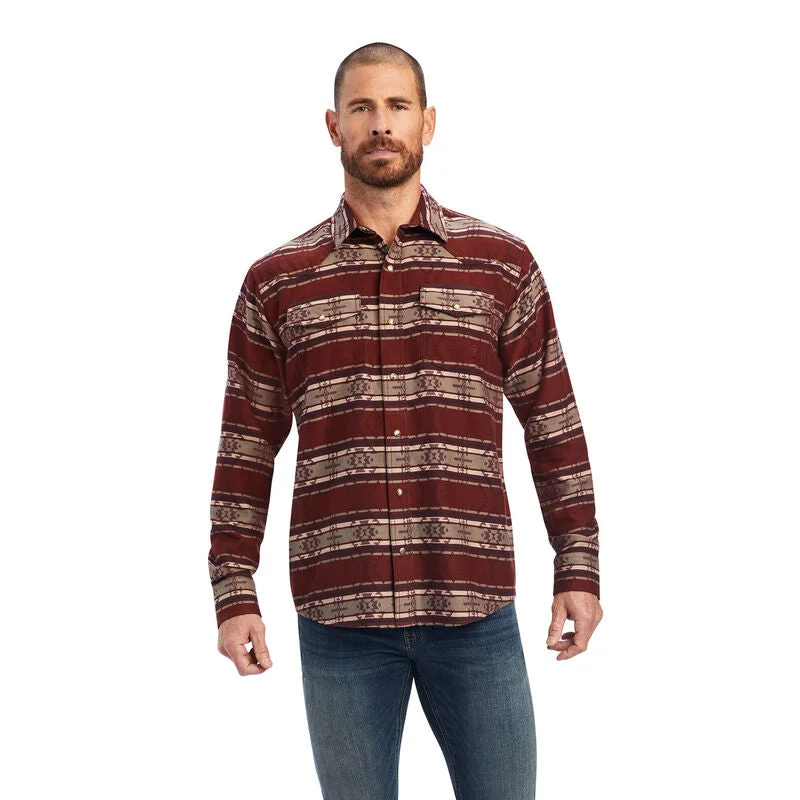 Lively And Youthful Ariat Hendrie Retro Fit Cherry Mahogany Shirt
