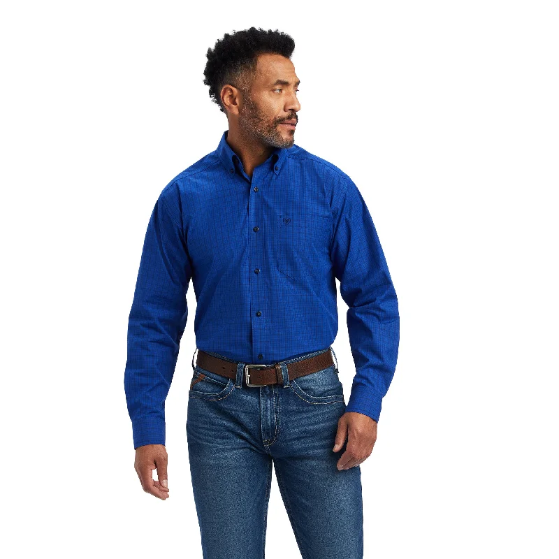 Short Design ARIAT PRO BENTLEY BLUE LONG SLEEVE SHIRT