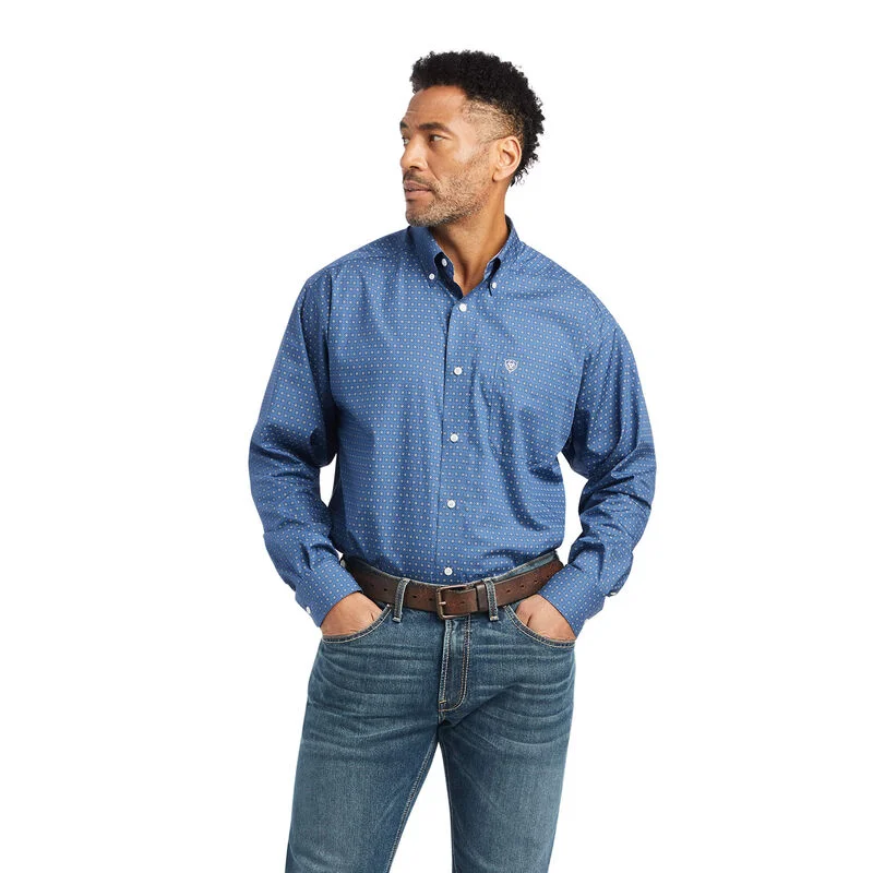 Design Perception Ariat Wrinkle Free Eaden True Navy Classic Fit Shirt