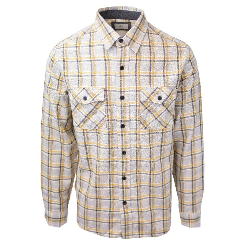 Relaxed Clothing Ascend Men's Classic Yellow Grey L/S Woven Shirt
