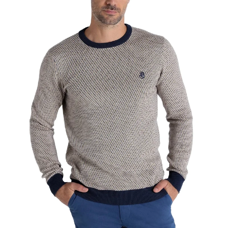 Classic Retro Bendorff jacquard pullover sweater beige
