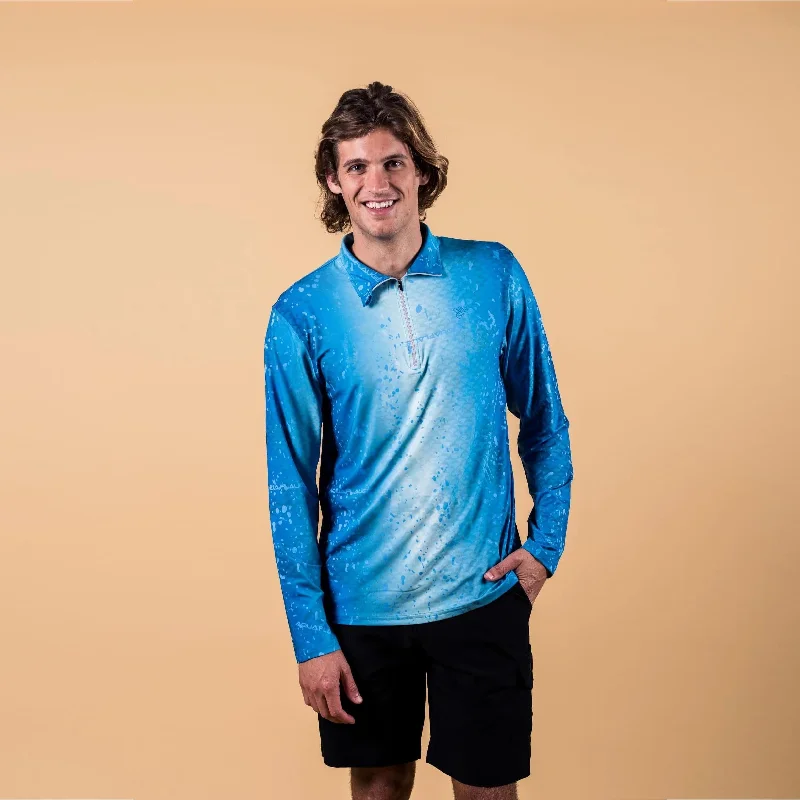 Energy Plan Blue Scales Long Sleeve Performance Shirt