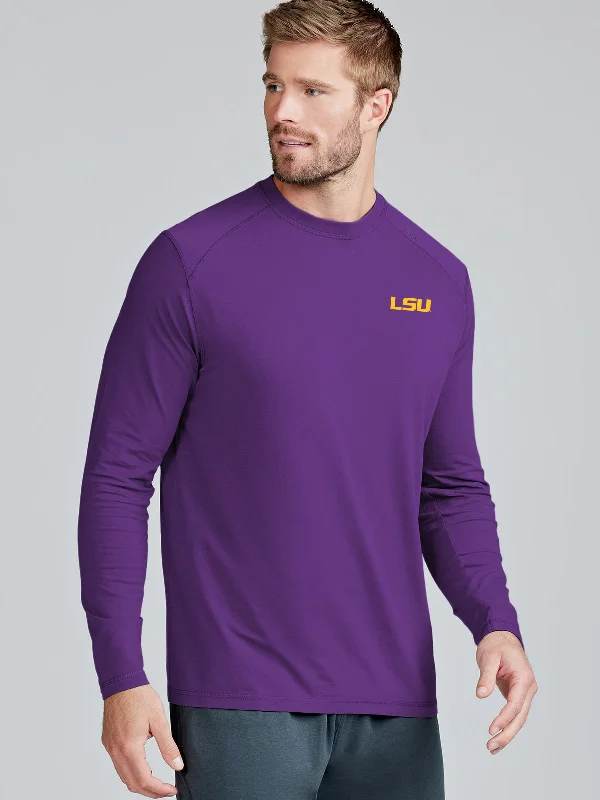 Street Fashion Carrollton Long Sleeve Fitness T-Shirt - LSU