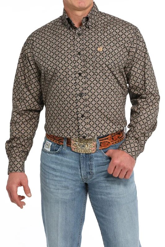 Fashion Must-have CINCH BLACK GEO PRINT LONG SLEEVE SHIRT