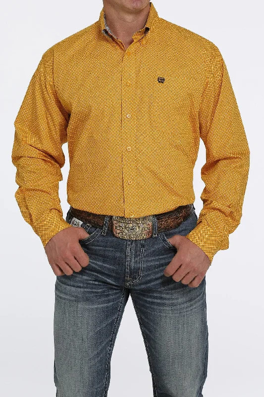 Spiritual Vitality CINCH GEOMETRIC GOLD PRINT BUTTON-DOWN WESTERN SHIRT