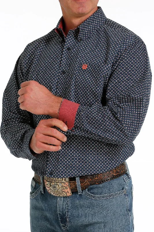 Advanced Customization CINCH MENS NAVY PRINT LONG SLEEVE
