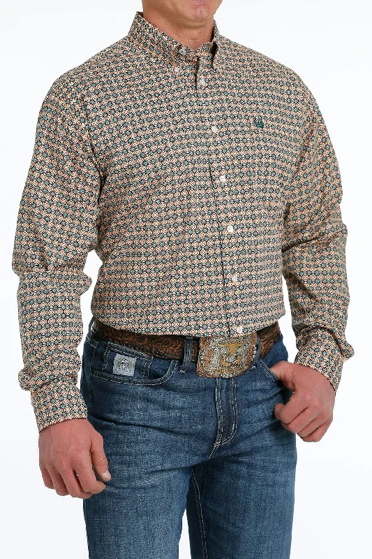 Ultra-lightweight CINCH MENS ORANGE MULTI PRINT LONG SLEEVE SHIRT