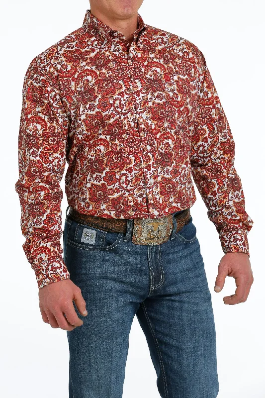 Light Layers CINCH RED BARN PAISLEY PRINT LONG SLEEVE