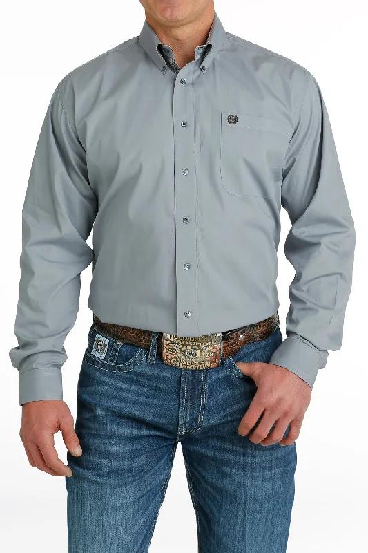 Moisture wicking CINCH SOLID GREY LONG SLEEVE SHIRT
