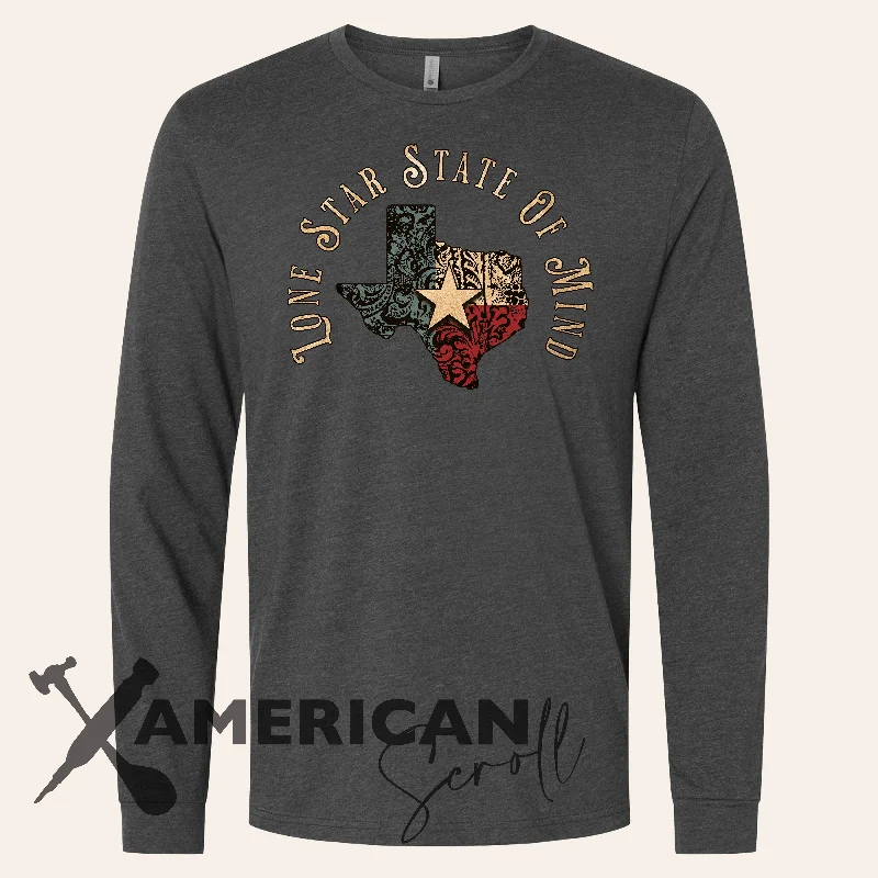 Lone Star State Of Mind - Unisex Long Sleeve Tee