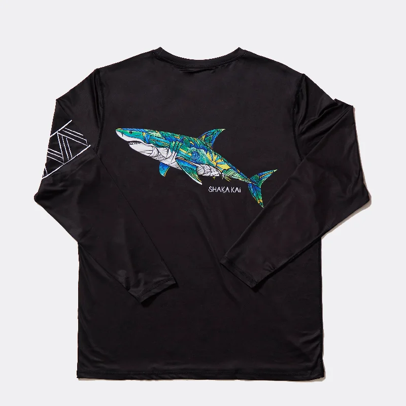 Fashion Must-have DaveL Shark Bait LS Performance Shirt UPF 50