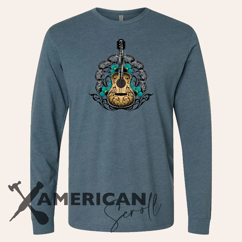 Guitar & Armadillo - Unisex Long Sleeve Tee