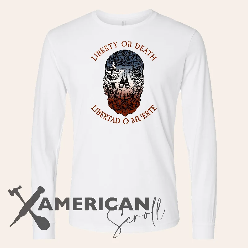 Liberty Or Death Skull - Unisex Long Sleeve Tee