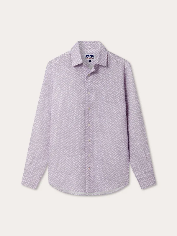 Fresh And Simple Men's Crazy Maze Abaco Linen Shirt