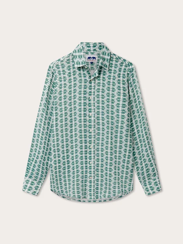 Street Charm Men's Dolphins of Greece Abaco Linen Shirt
